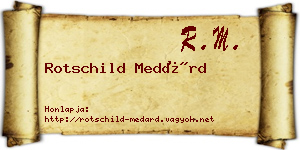 Rotschild Medárd névjegykártya